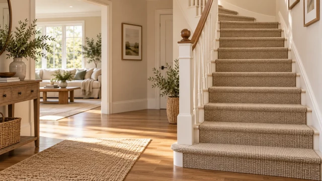Escalier en tapis